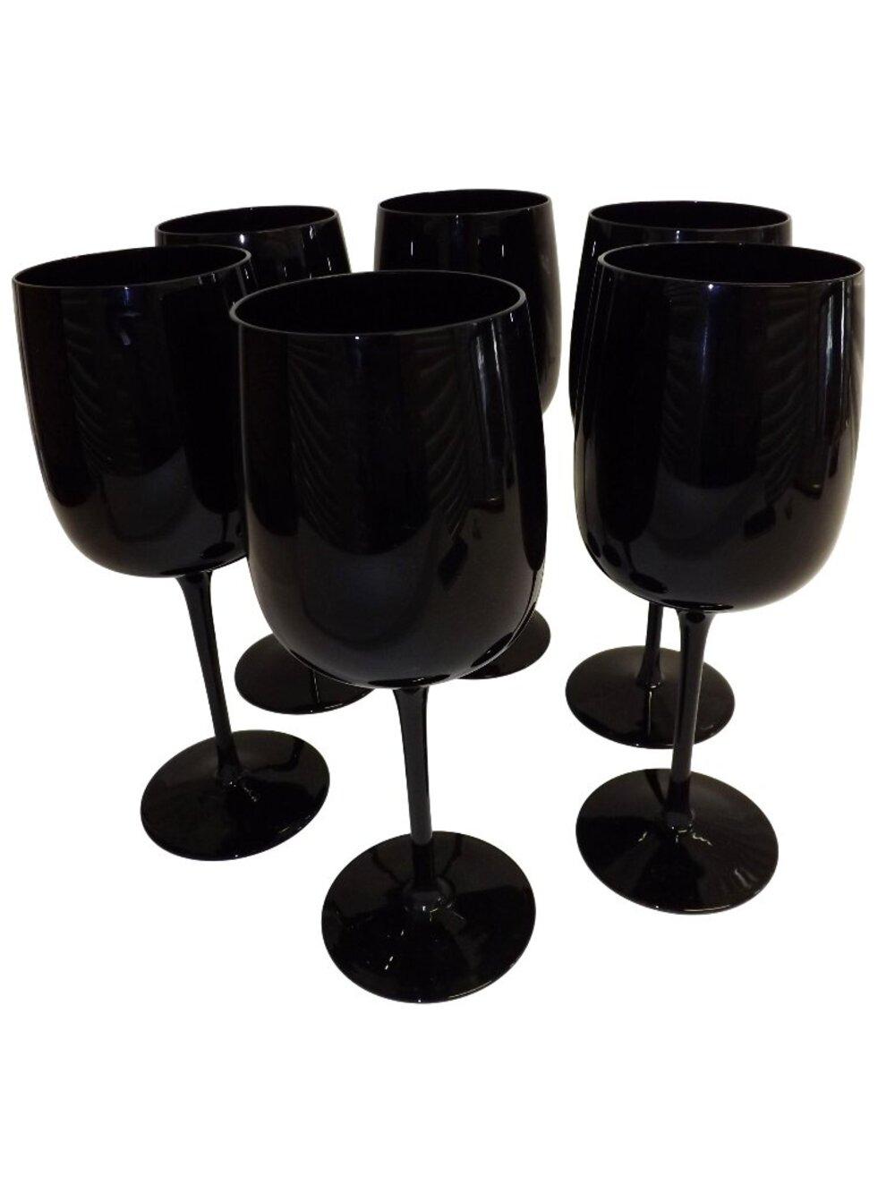Oneida Minx Black Crystal Wine Glasses Set Of 6 See Video Blind Wine Tasting Too